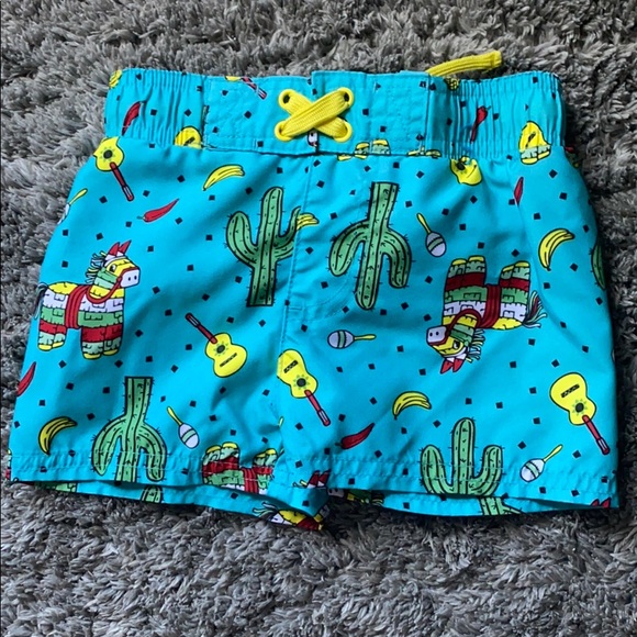 12 Month Boys Patterned Swim Trunks - Set of 3 - Picture 4 of 4